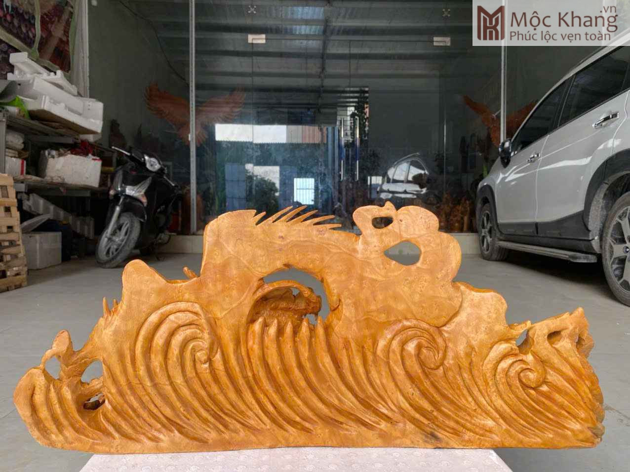 Tượng Nhất Long Nhả Ngọc Gỗ Xá Xị Cao 29 (cm) (1)_1