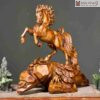 Tượng Nhất Mã Phi Thiên Gỗ Sưa Cao 41 (cm)