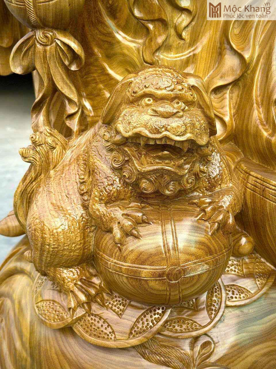 Tượng Phật Di Lặc Đứng Nghê Gỗ Cẩm Vàng (6)_6 Tượng Phật Di Lặc Đứng Nghê Gỗ Cẩm Vàng