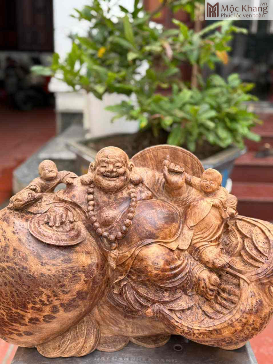 Tượng Phật Di Lặc Gỗ Ngọc Am Ngang 60 (cm) (3)_3