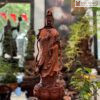 Tượng Phật Quan Âm Gỗ Trắc Cao 52 (cm)