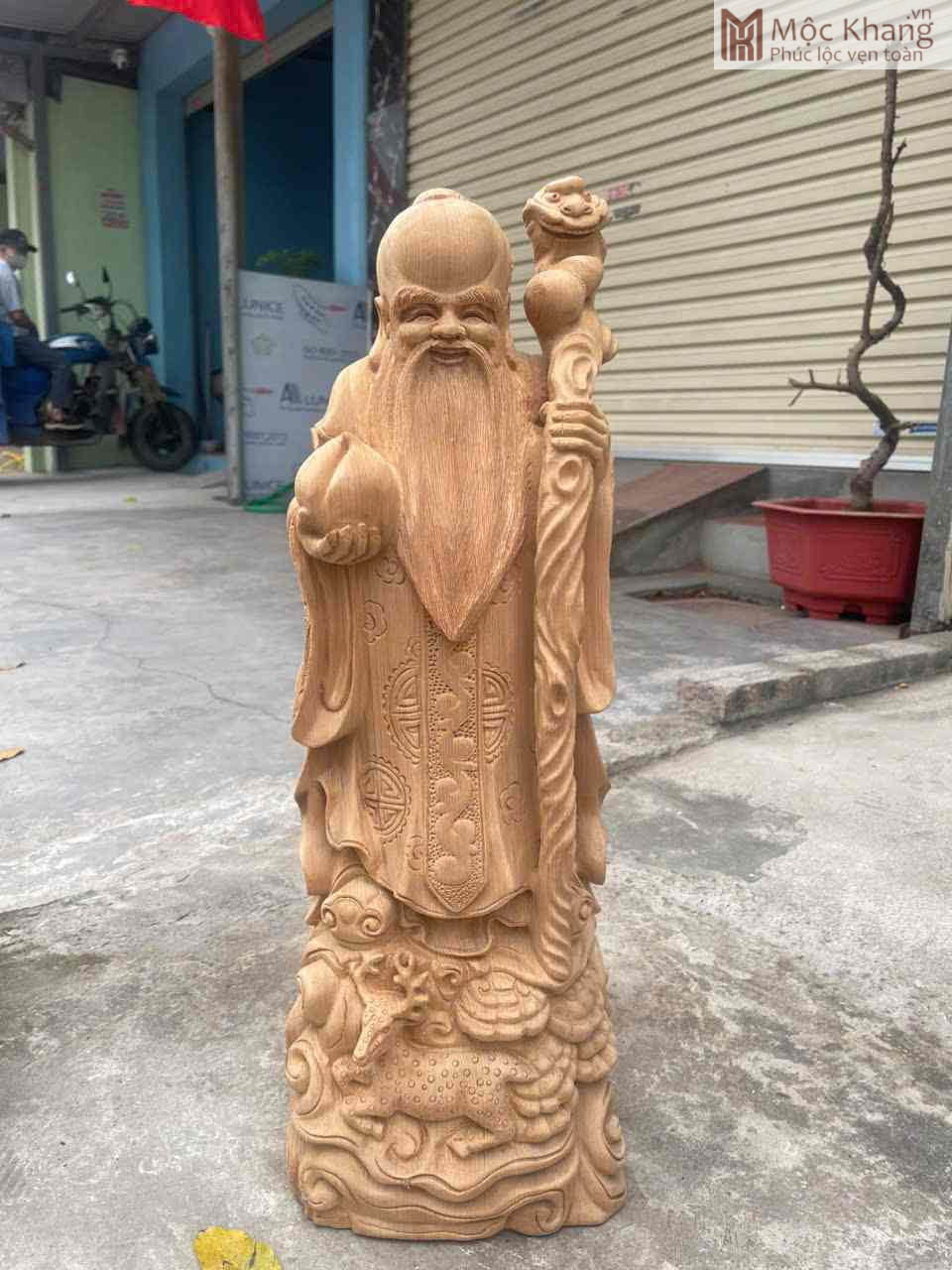 Tượng Phúc Lộc Thọ Gỗ Ngọc Am Cao 60 (cm) (6)_6 Tượng Phúc Lộc Thọ Gỗ Ngọc Am Cao 60 (cm)