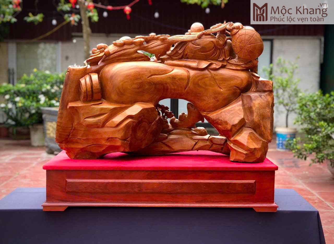 Tượng Song Phúc Gỗ Hương Cao 70 (cm) (4)_4 Tuong Song Phuc Go Huong Cao 70 cm 4 4
