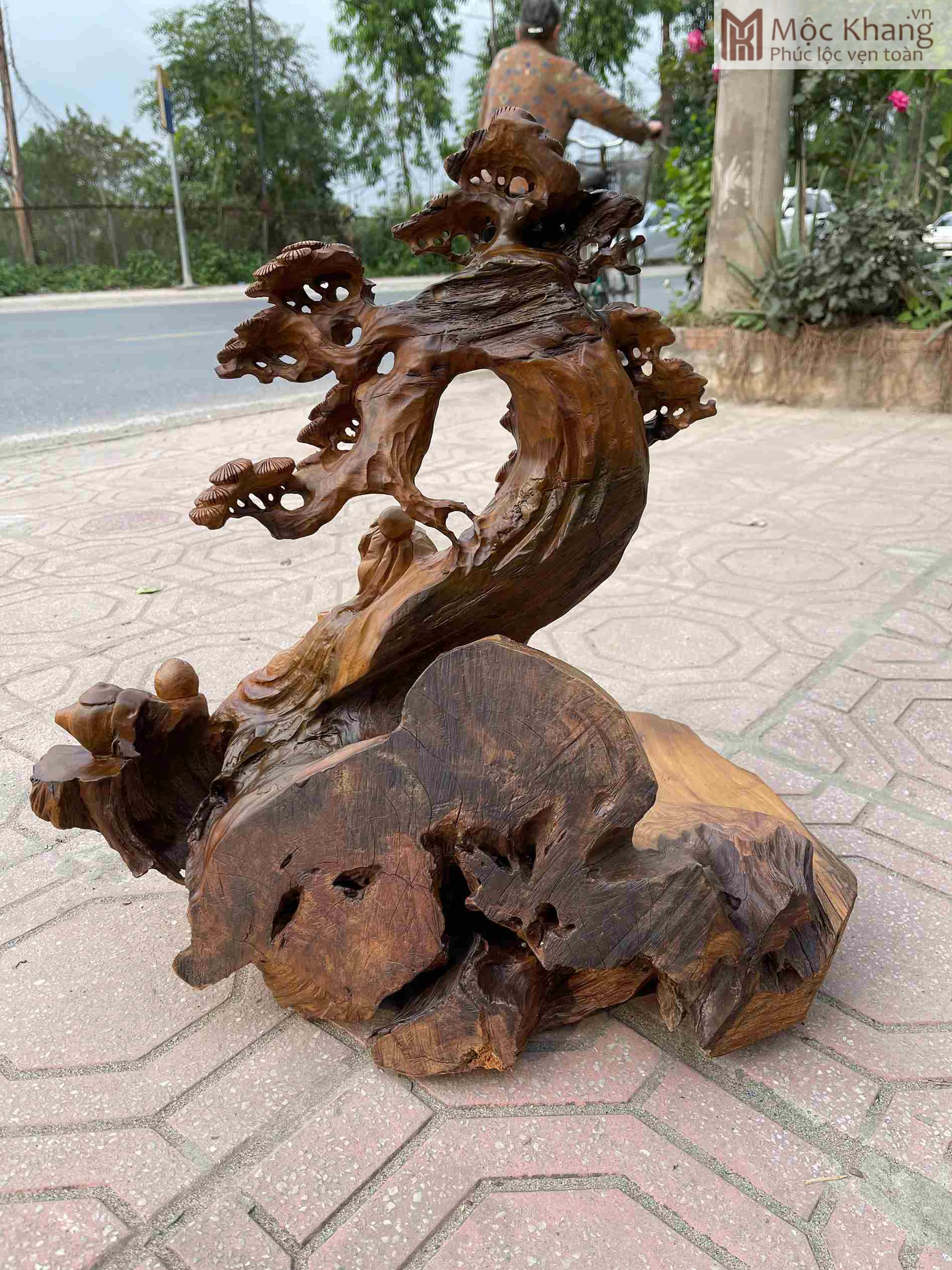 Tượng Thần Trà Gỗ Bách Xanh Cao 56 (cm) (5)_5 Tuong Than Tra Go Bach Xanh Cao 56 cm 5 5