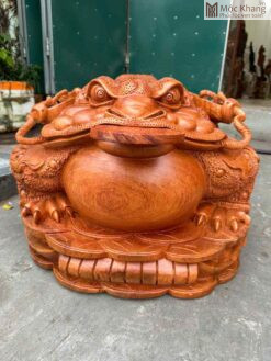 Tượng Thiềm Thừ Gỗ Hương Cao 55 (cm)
