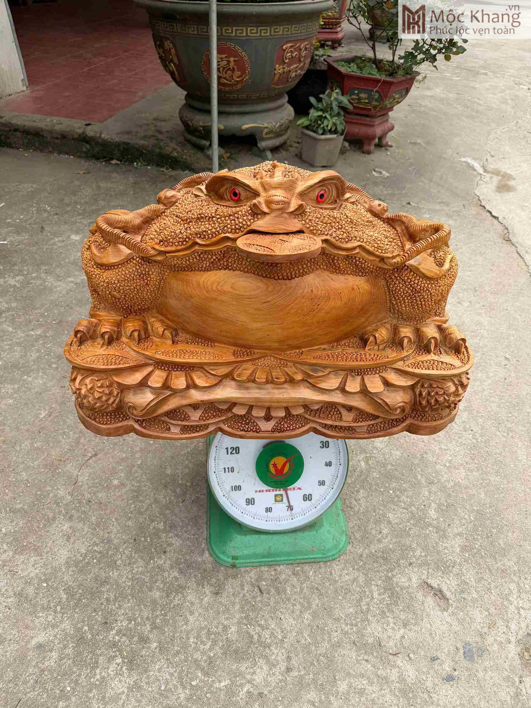 Tượng Thiềm Thừ Gỗ Ngọc Am Cao 74 (cm) (2)_2 Tượng Thiềm Thừ Gỗ Ngọc Am Cao 74 (cm)