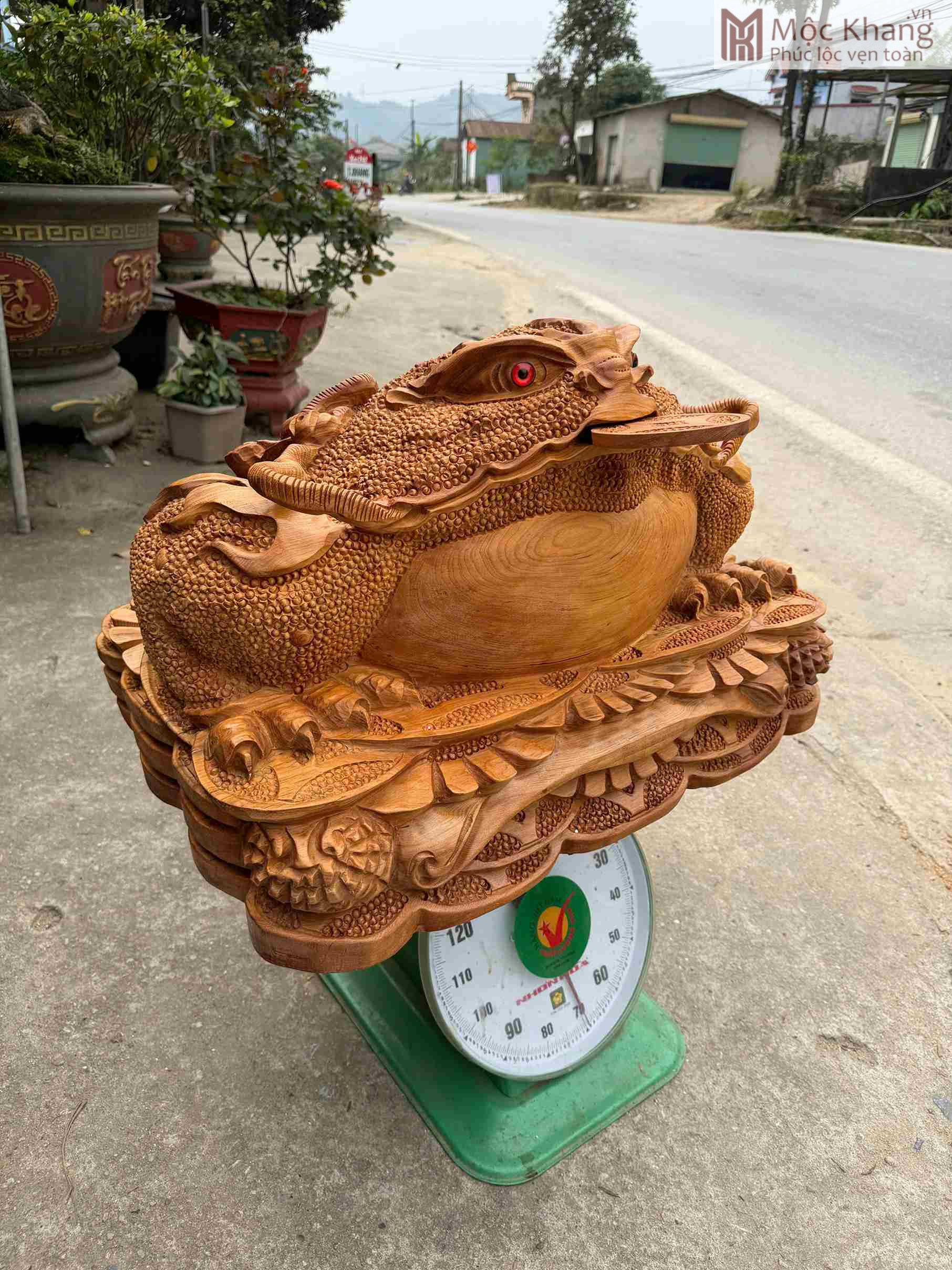 Tượng Thiềm Thừ Gỗ Ngọc Am Cao 74 (cm) (3)_3