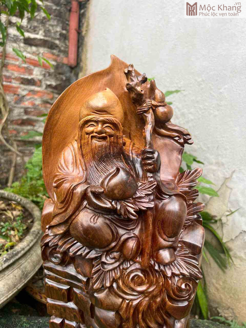Tượng Thọ Tiên Gỗ Bách Xanh Cao 48 (cm) (4)_4