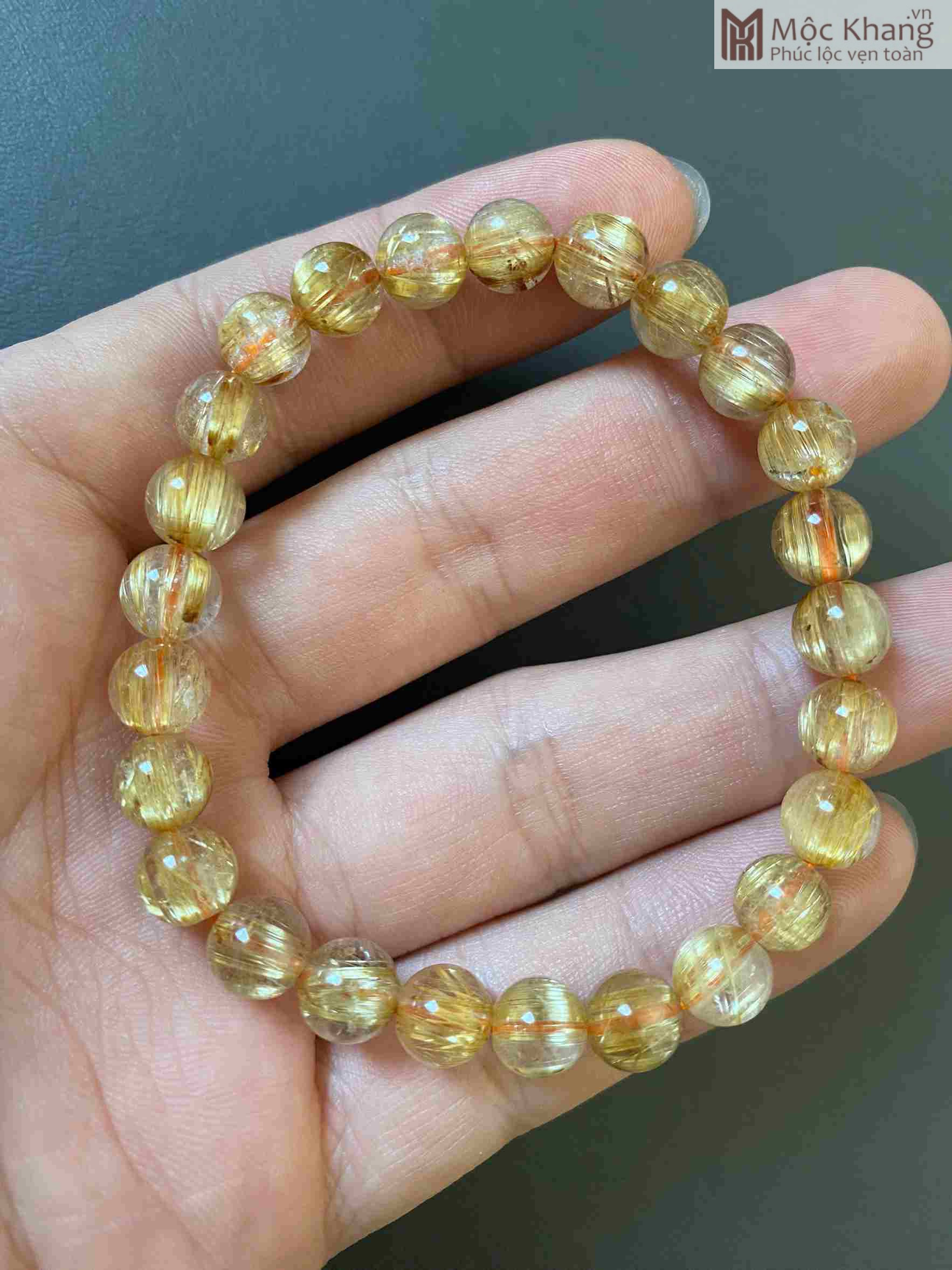 Vòng Thạch Anh Tóc Vàng Hạt 7.6 (mm) (1)_1 Vòng Thạch Anh Tóc Vàng Hạt 7.6 (mm)