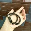 Vòng Trầm 2 Vòng Mix Bi Vàng 18K