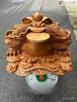 Tượng Thiềm Thừ Gỗ Ngọc Am Cao 42 (cm)