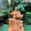 Tượng Quan Công Ngồi Gỗ Bách Xanh