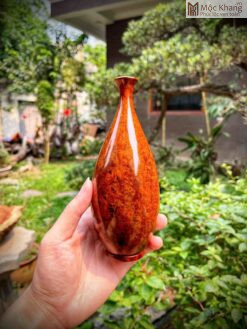 Bình Cam Lộ Gỗ Hương Cao 17 (cm)