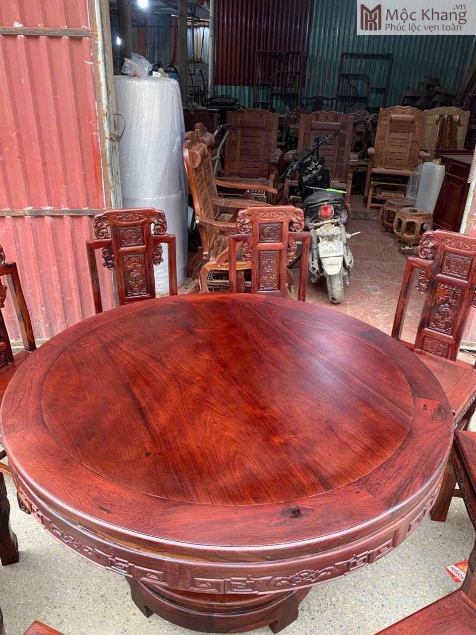 Bộ Bàn Ăn Gỗ Cẩm Lai Ngang 137 (cm) (3)_3 Bộ Bàn Ăn Gỗ Cẩm Lai Ngang 137 (cm)