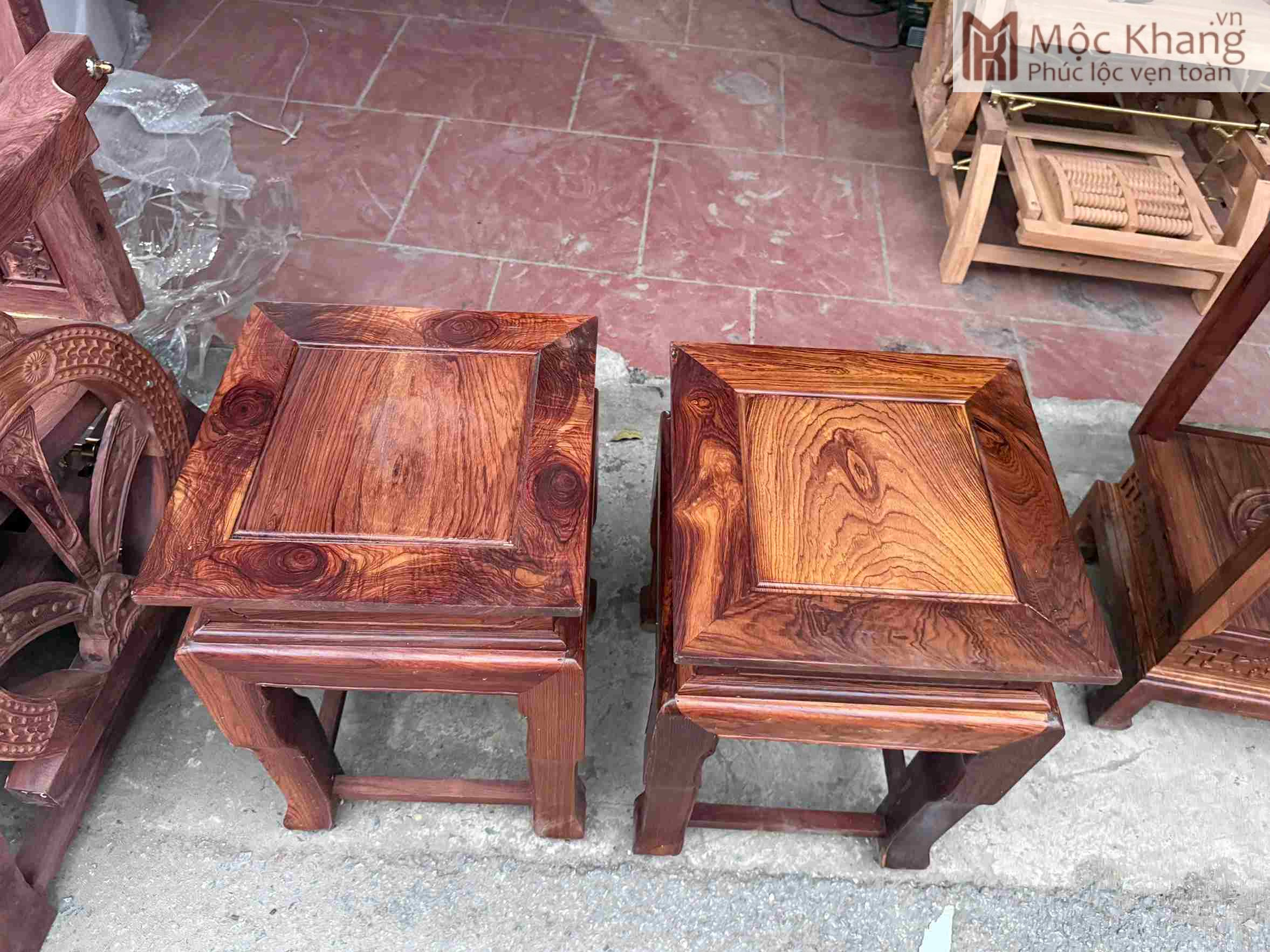 Cặp Đôn Vuông Gỗ Cẩm Lai Cao 58 (cm) (2)_2