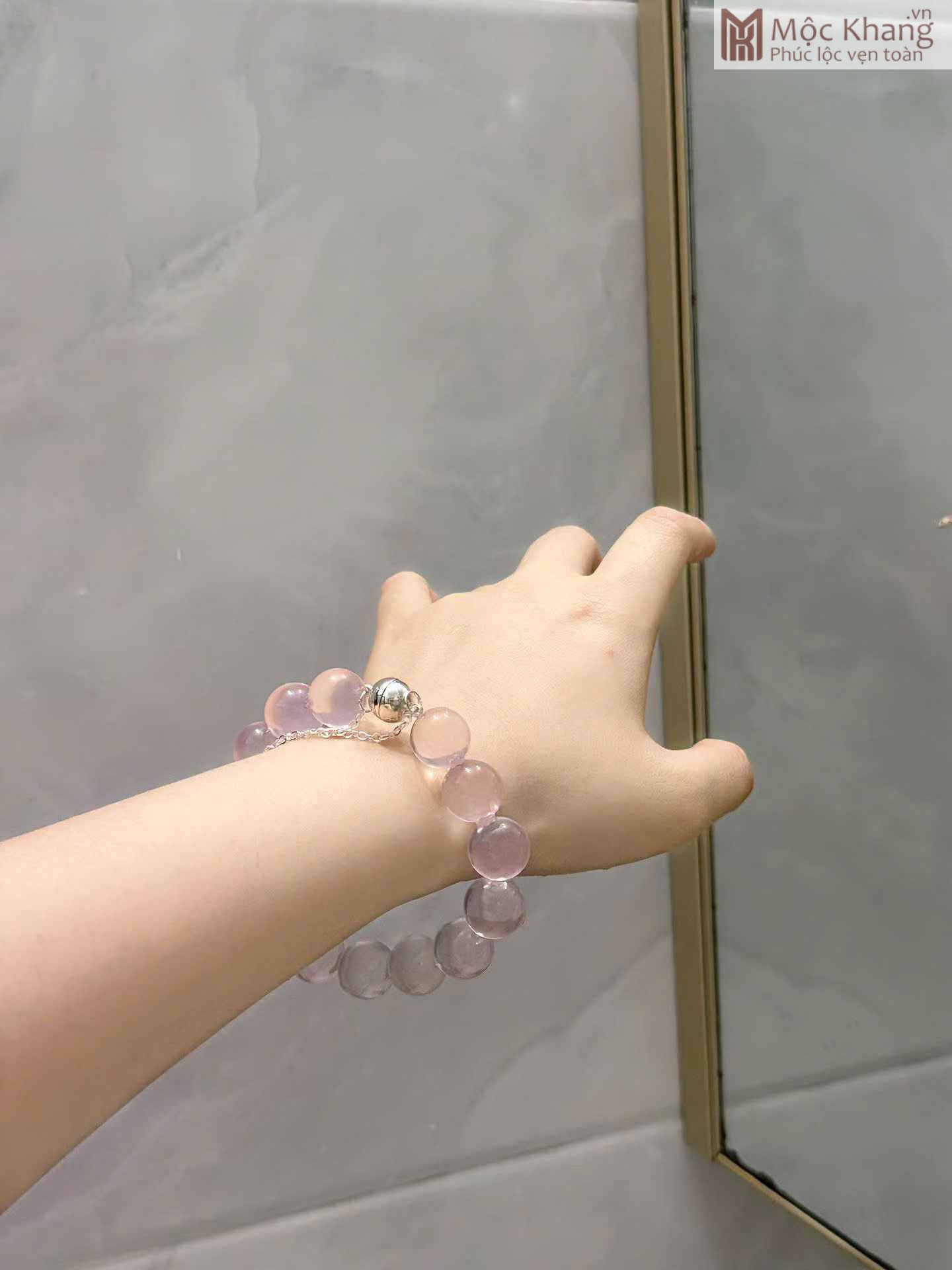 Chuỗi Thạch Anh Hồng Hạt 13 (mm) (2)_2 Chuỗi Thạch Anh Hồng Hạt 13 (mm)