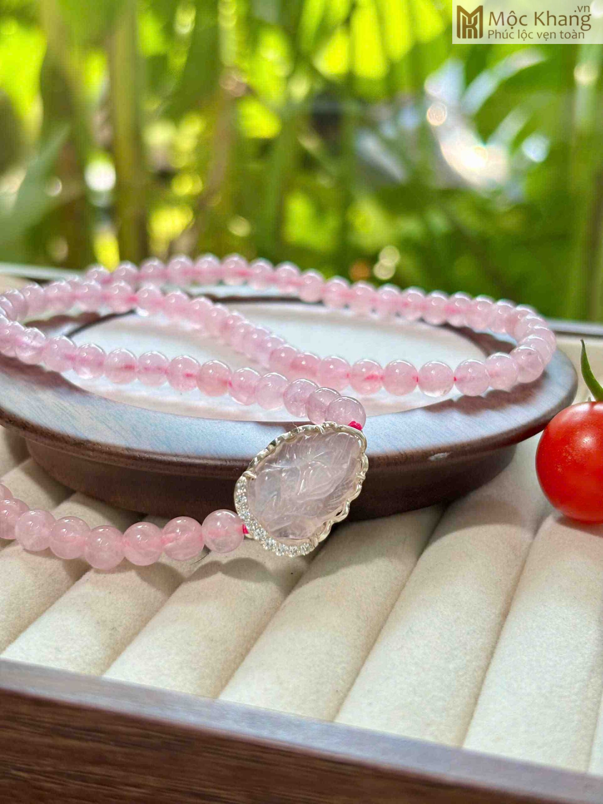 Chuỗi Thạch Anh Hồng Mix Hồ Ly Hạt 6.3 (mm) (5)_5 Chuỗi Thạch Anh Hồng Mix Hồ Ly Hạt 6.3 (mm)