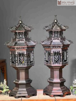 Đèn Gỗ Trắc Cao 82 (cm)