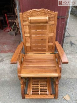 Ghế Đu Gỗ Gõ Đỏ Cao 118 (cm)