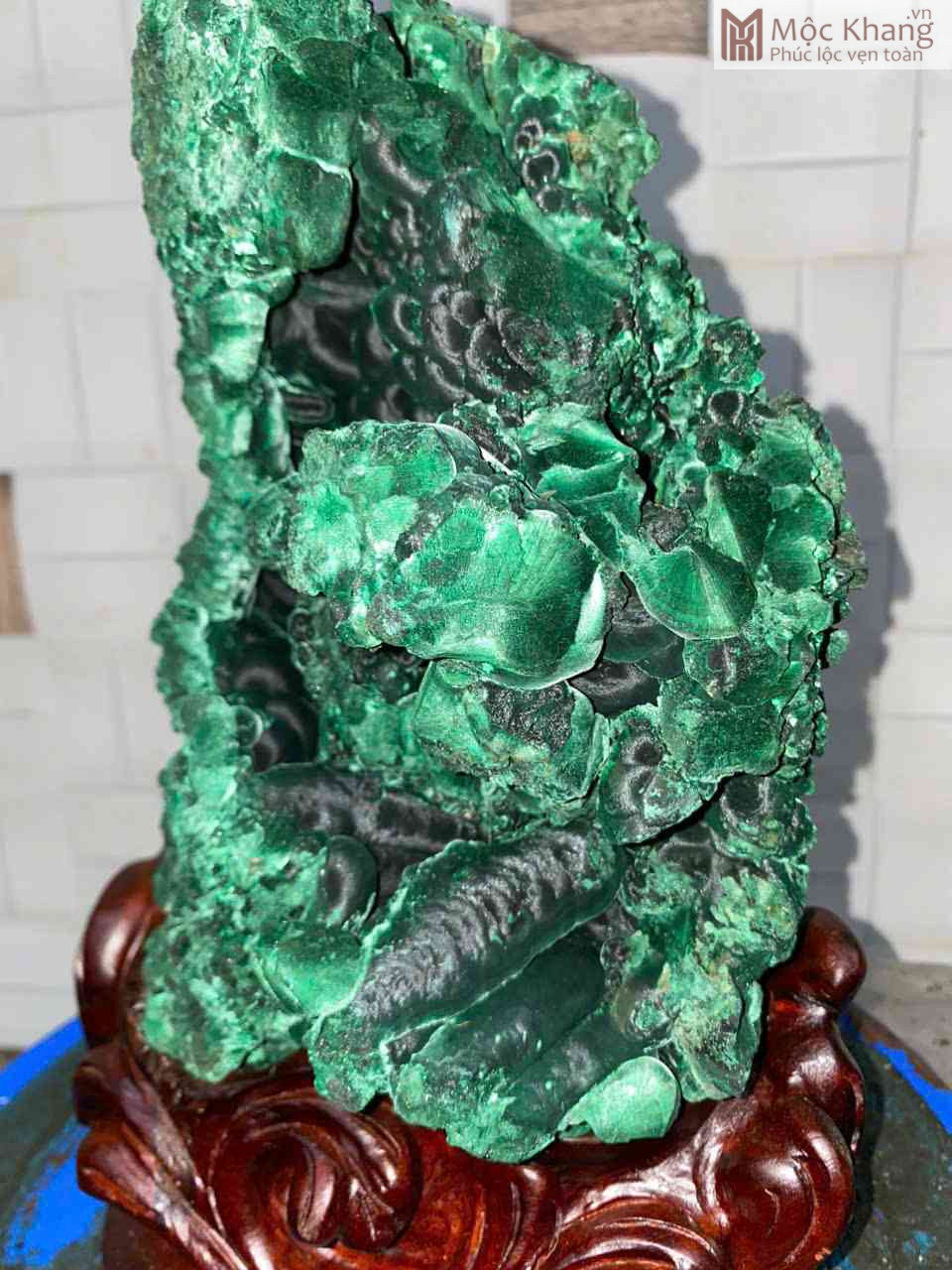 Hốc Đá Khổng Tước (Malachite) Cao 26 (cm) (2)_2
