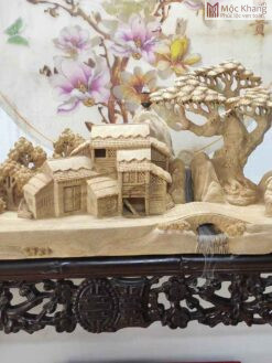 Tiểu Cảnh Phu Thê Viên Mãn Gỗ Gù Hương Cao 55 (cm)