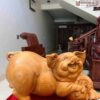 Tượng Heo Gỗ Ngọc Am Ngang 40 (cm)