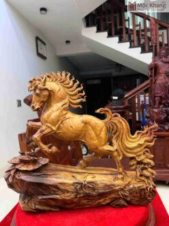Tượng Nhất Mã Gỗ Cẩm Cao 39 (cm)