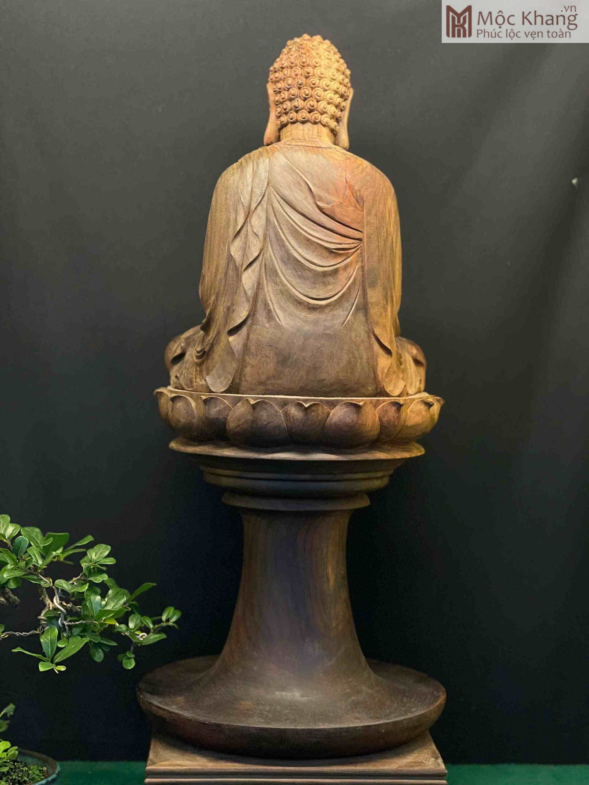 Tượng Phật A Di Đà Gỗ Trắc Cao 55 (cm) (5)_5