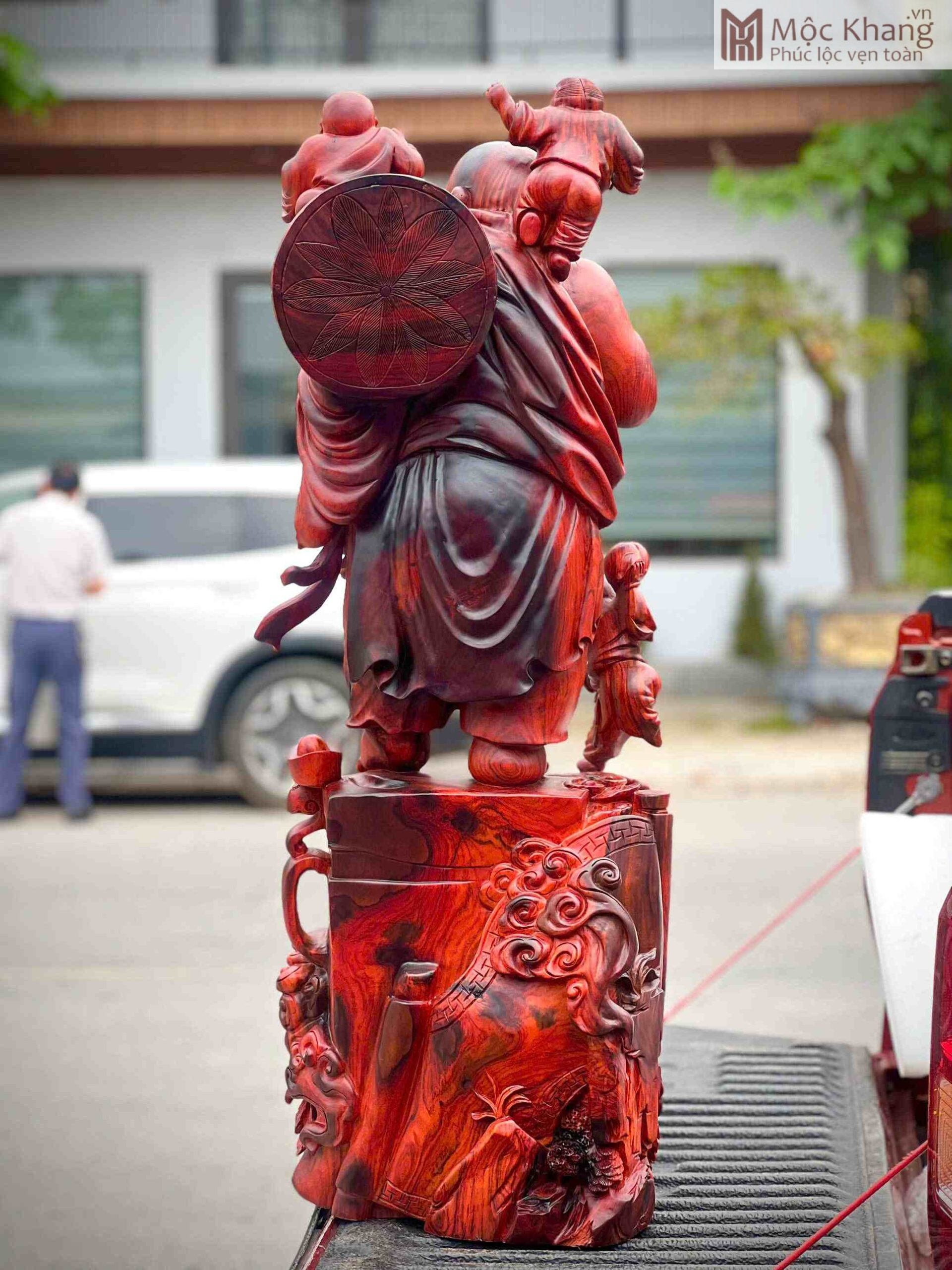 Tượng Phật Di Lặc Gỗ Trắc Cao 103 (cm) (7)_7
