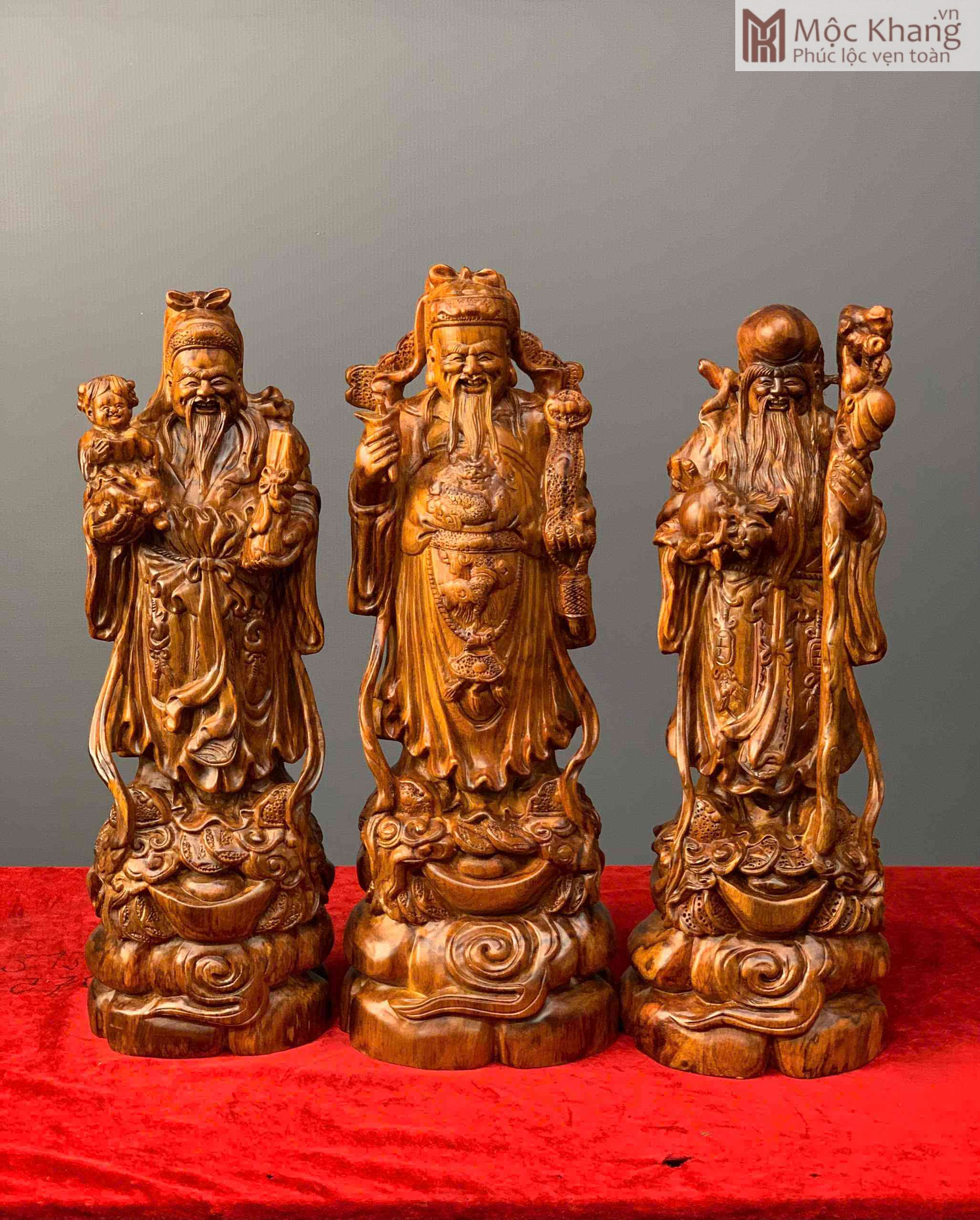 Tượng Tam Đa Phúc Lộc Thọ Gỗ Sưa Cao 42 (cm) (1)_1 Tượng Tam Đa Phúc Lộc Thọ Gỗ Sưa Cao 42 (cm)