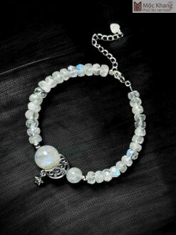 Vòng Tay Đá Moonstone Mix Charm Bạc