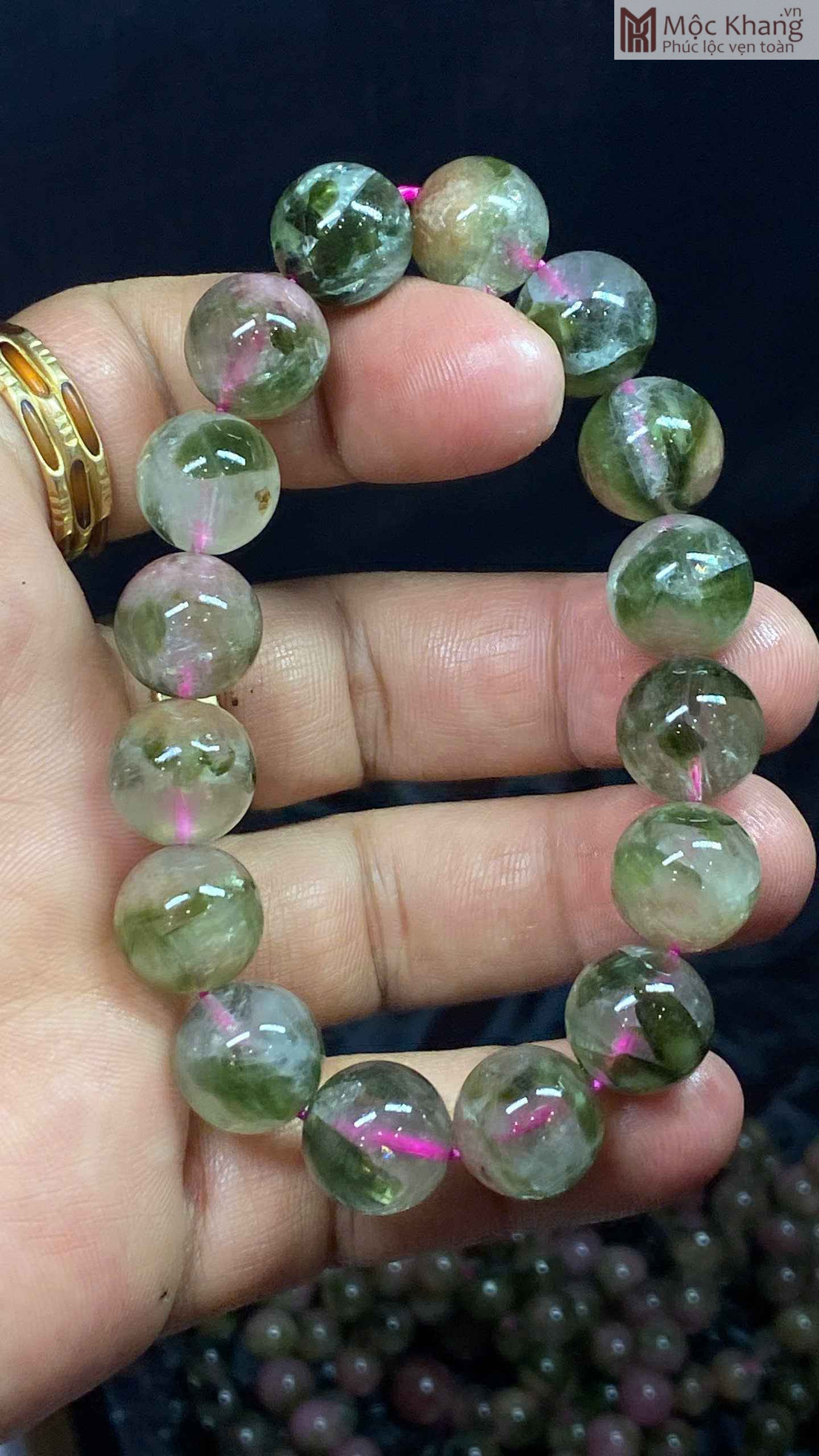 Vòng Tay Đá Tourmaline Hạt 12.8 (mm) (1)_1 Vòng Tay Đá Tourmaline Hạt 12.8 (mm)