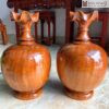 Cặp Bình Củ Tỏi Gỗ Ngọc Am Cao 48(cm)