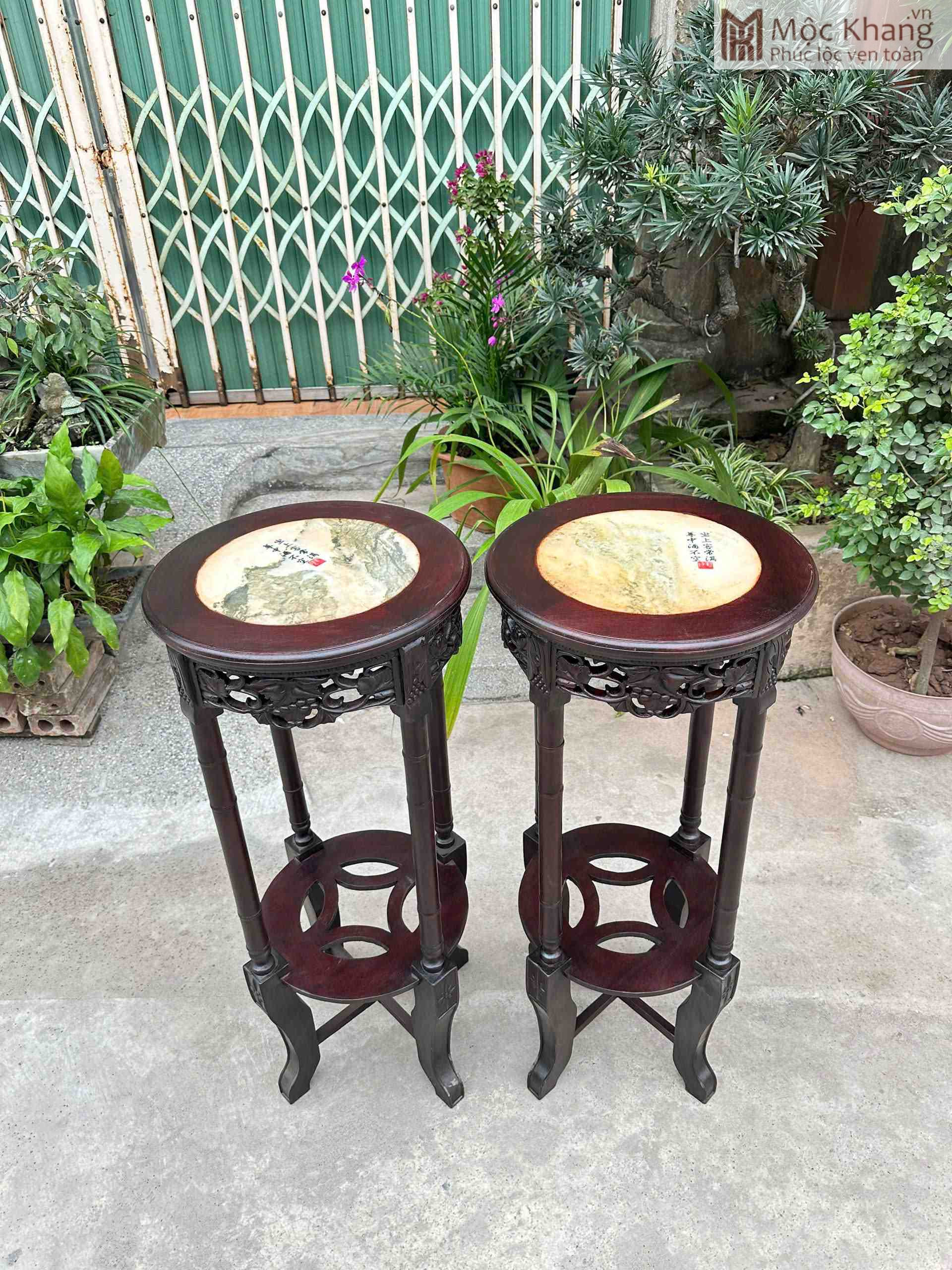 cap-don-nho-tron-go-gu-cao-85cm (4) Cặp Đôn Nho Tròn Gỗ Gụ Cao 85(cm)