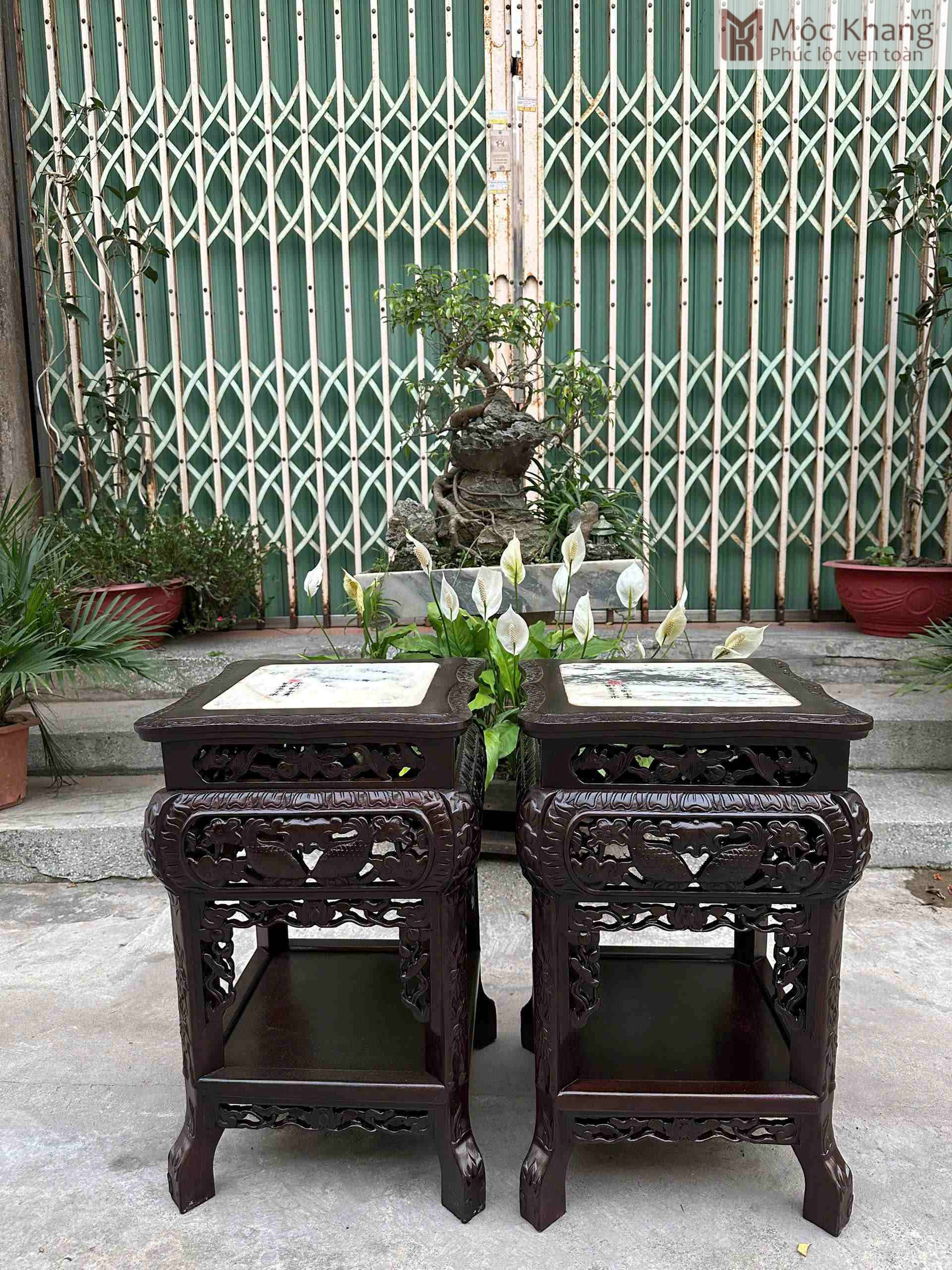 cap-don-sen-ca-go-gu-cao-60cm (2) Cặp Đôn Sen Cá Gỗ Gụ Cao 60(cm)