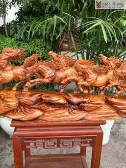 Tượng Bát Mã Phi Thiên Gỗ Hương Cao 94(cm)