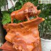 Tượng Heo Rừng Tài Lộc Gỗ Hương Cao 42(cm)
