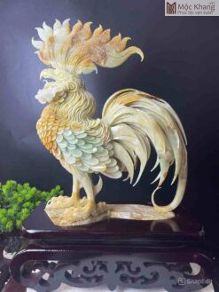 Tượng Kim Kê Đại Cát Serpentine Cao 28(cm)