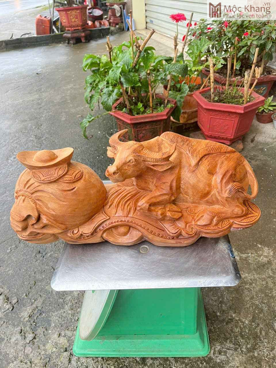 tuong-trau-go-ngoc-am-ngang-46cm (3) Tượng Trâu Gỗ Ngọc Am Ngang 46(cm)