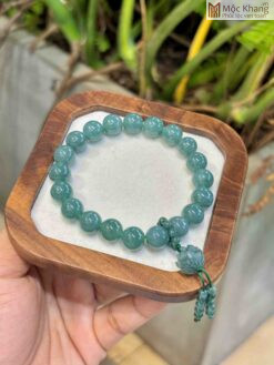 Vòng Lam Ngọc Mix Charm Hoa Sen Hạt 9,9(mm)