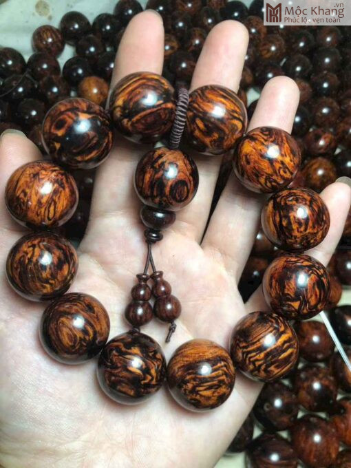 Vòng Tay Gỗ Cẩm Lông Chuột Hạt 18(mm)