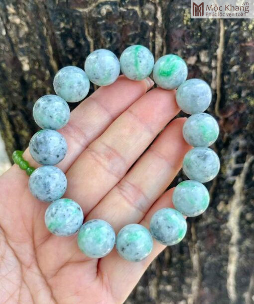 Vòng Tay Ngọc Gà Đen Hạt 14 (mm)