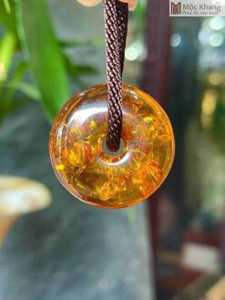 Khấu Bình An Hổ Phách Cao 32,2 (mm)