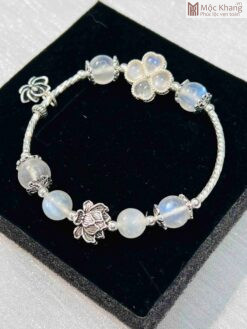 Lắc Bạc Moonstone Mix