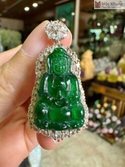 Mặt Dây Mẹ Quan Âm Ngọc Phỉ Thúy Cao 31,6 (cm)