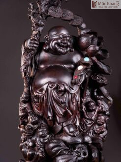 Tượng Di Lặc Gỗ Tử Đàn Cao 47 (cm)