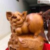 Tượng Heo Gỗ Ngọc Am Cao 36 (cm)