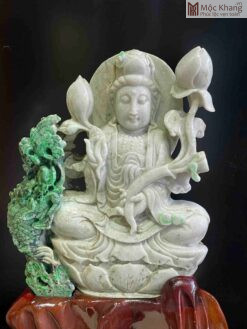 Tượng Mẹ Quan Âm Ngọc Phỉ Thuý Cao 33 (cm)