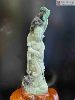 Tượng Mẹ Quan Âm Ngọc Phỉ Thuý Cao 48 (cm)