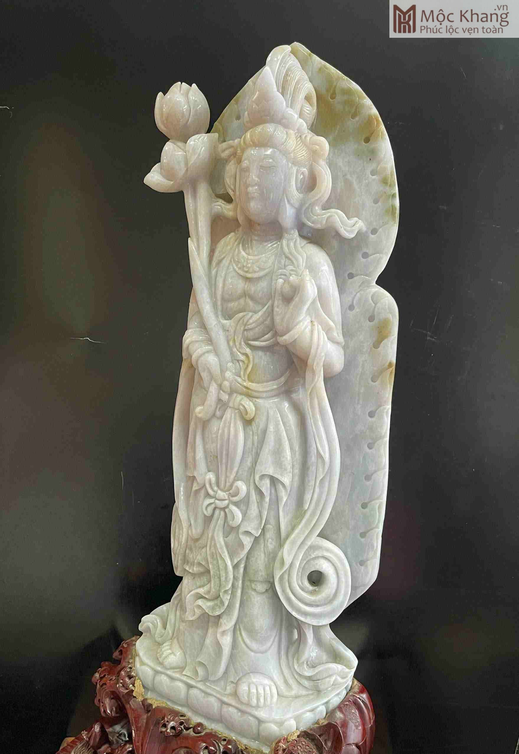 Tượng Mẹ Quan Âm Ngọc Phỉ Thuý Cao 52 (cm) (4)_4 Tuong Me Quan Am Ngoc Phi Thuy Cao 52 cm 4 4